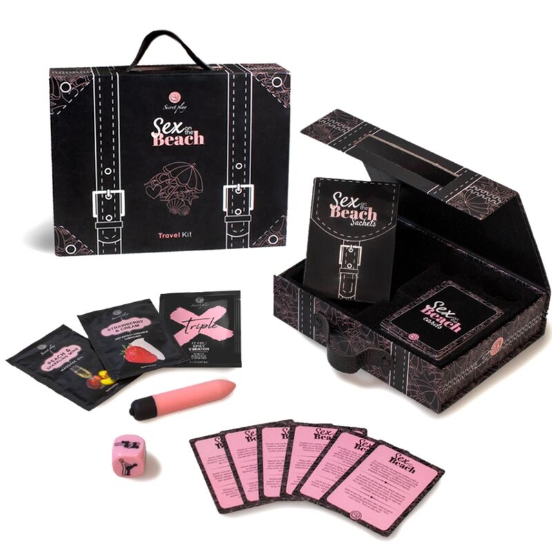 SECRETPLAY - KIT DA VIAGGIO SESSO IN SPIAGGIA (ES/EN/DE/FR/NL/PT) - SECRETPLAY 100% GAMES | Lingerie Harness Boutique