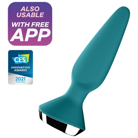 SATISFYER - PLUG ILICIOUS 1 PLUG VIBRATORE VERDE - SATISFYER CONNECT | Lingerie Harness Boutique