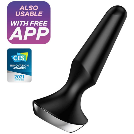 SATISFYER - PLUG ILICIOUS 2 PLUG VIBRATORE NERO - SATISFYER CONNECT | Lingerie Harness Boutique