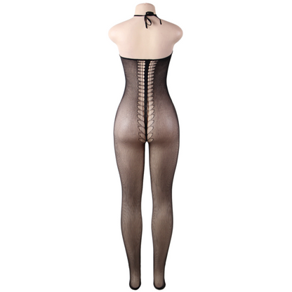 QUEEN LINGERIE - BODYSTOCKING WITH WATER NECK S/L