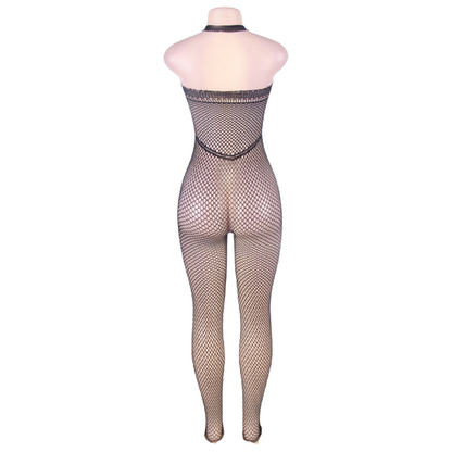 QUEEN LINGERIE - OPEN BACK WATERPROOF BODYSTOCKING S/L