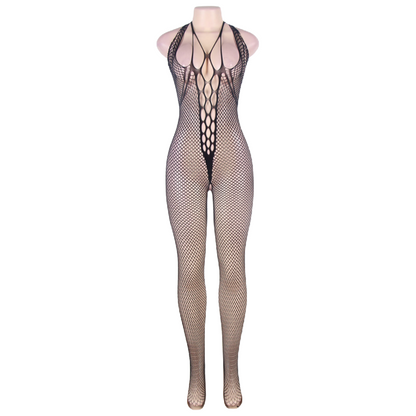 QUEEN LINGERIE - OPEN BACK WATERPROOF BODYSTOCKING S/L