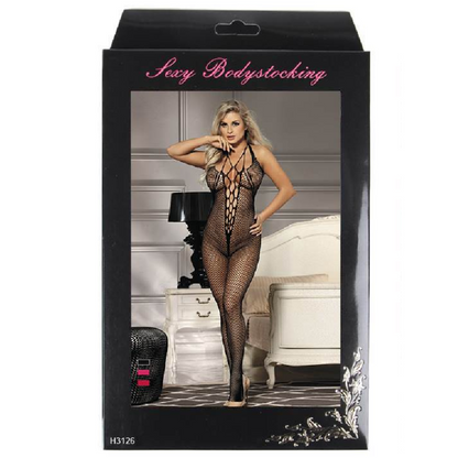 QUEEN LINGERIE - OPEN BACK WATERPROOF BODYSTOCKING S/L