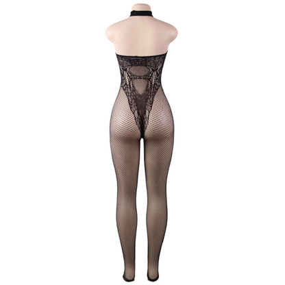 QUEEN LINGERIE - BARE BACK BODYSTOCKING S/L