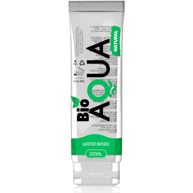 BIOAQUA - LUBRIFICANTE INGREDIENTI NATURALI A BASE ACQUA 200 ML - BIOAQUA | Lingerie Harness Boutique
