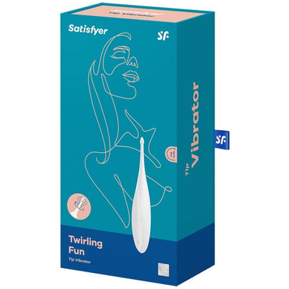 SATISFYER - VIBRATOR WITH TWIRLING FUN TIP WHITE