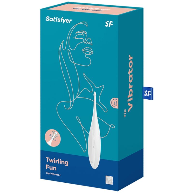 SATISFYER - VIBRATORE CON PUNTA TWIRLING FUN BIANCO - SATISFYER VIBRATOR | Lingerie Harness Boutique