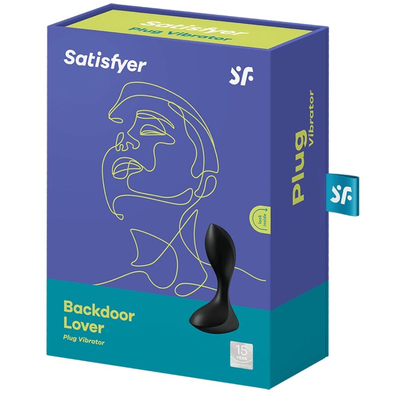 SATISFYER - BACKDOOR LOVER BLACK VIBRATING PLUG