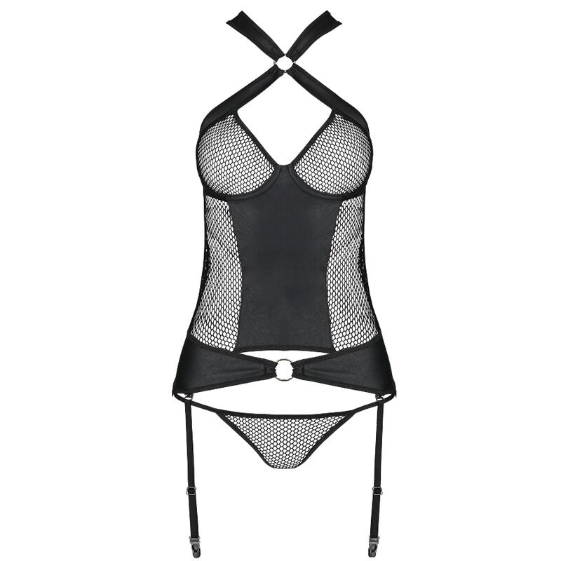 PASSION - AMANDA CORSETTO IN PELLE ECOLOGICA L/XL - PASSION WOMAN | Lingerie Harness Boutique