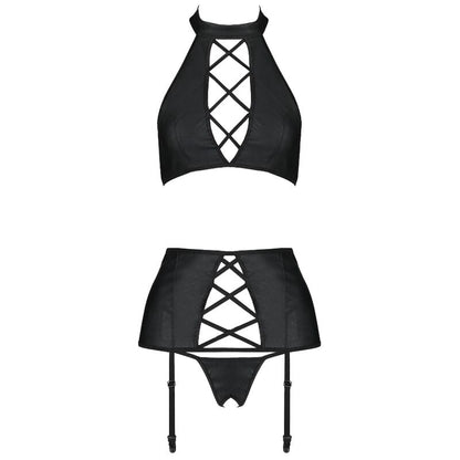 PASSION - SET NANCY PELLE ECOLOGICA L/XL - PASSION WOMAN SETS | Lingerie Harness Boutique