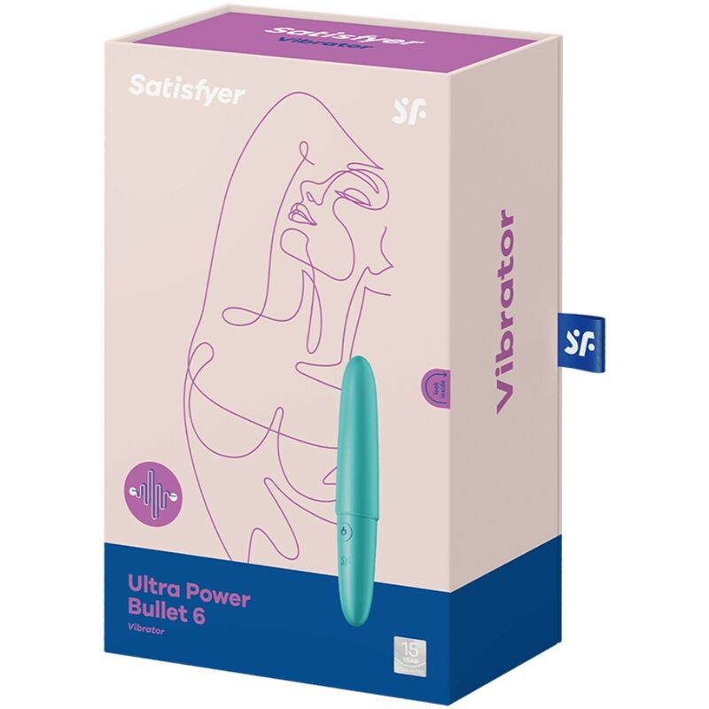 SATISFYER - ULTRA POWER BULLET 6 TURCHESE - SATISFYER VIBRATOR | Lingerie Harness Boutique