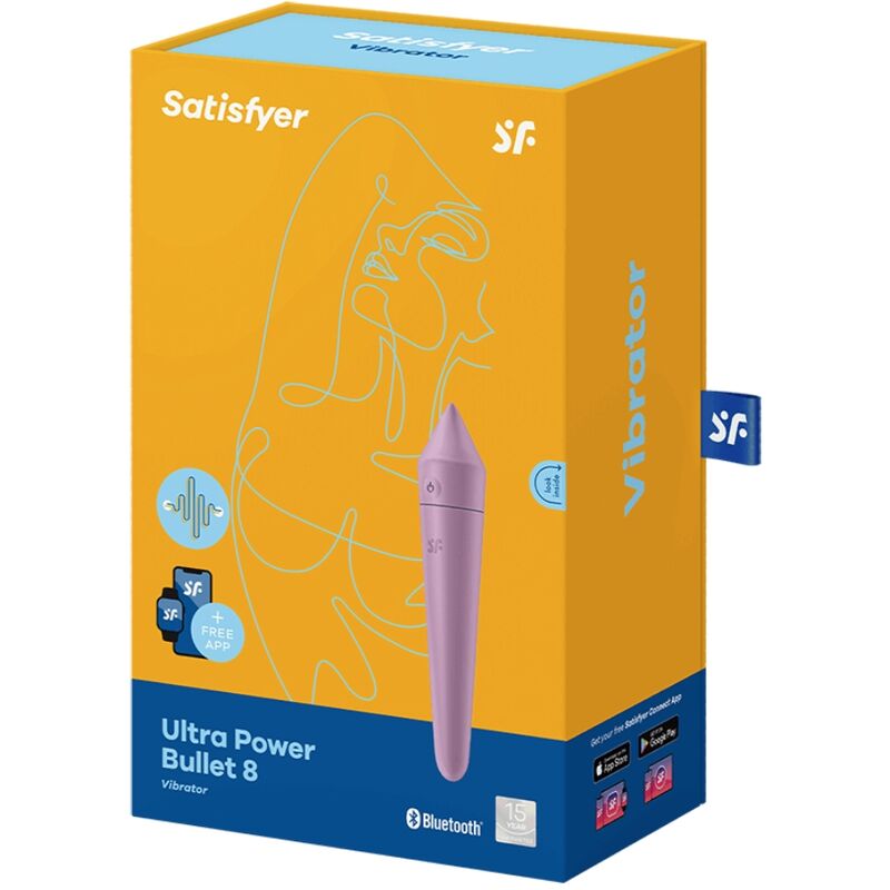 SATISFYER - ULTRA POWER BULLET 8 LILLA - SATISFYER CONNECT | Lingerie Harness Boutique