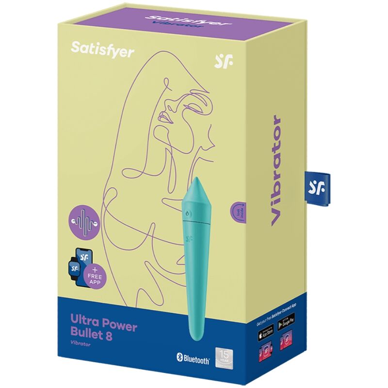 SATISFYER - ULTRA POWER BULLET 8 TURCHESE - SATISFYER CONNECT | Lingerie Harness Boutique