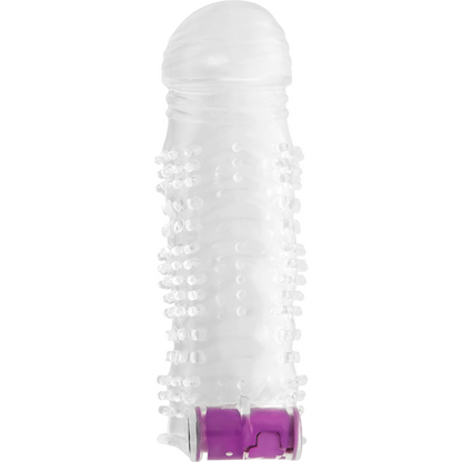 OHMAMA - STRUCTURED PENIS SHEATH WITH VIBRATING BULLET