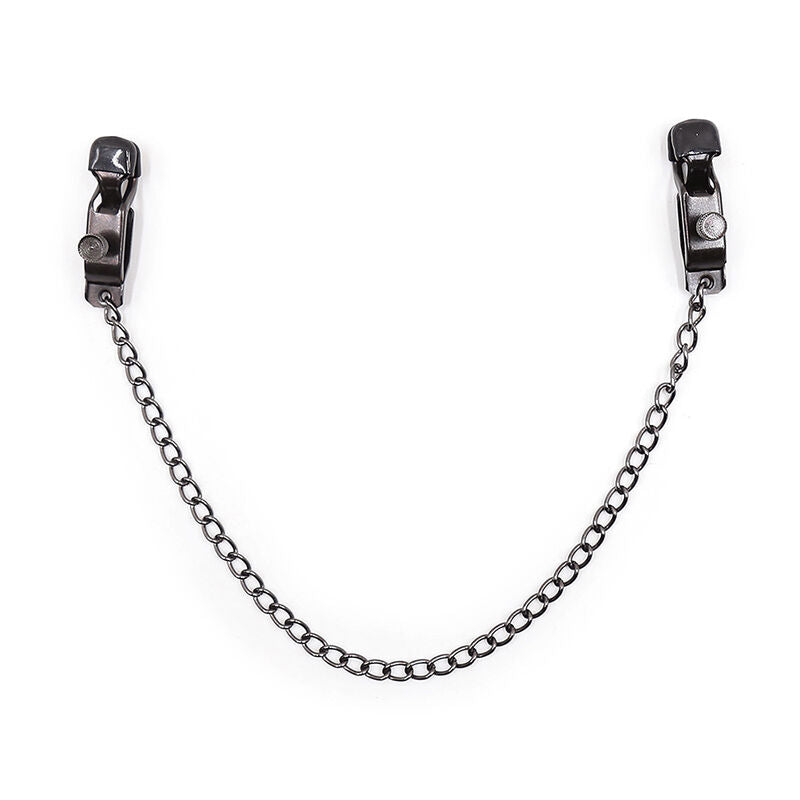 OHMAMA FETISH - MORSETTI IN METALLO CON CATENA NERA - OHMAMA FETISH | Lingerie Harness Boutique