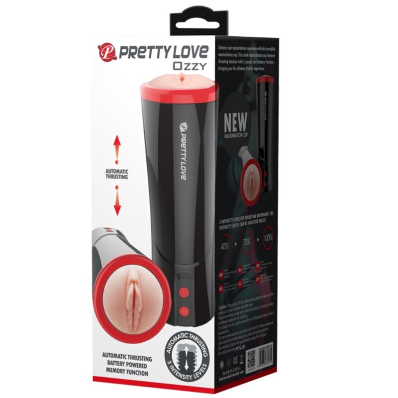 PRETTY LOVE - MASTURBATORE MULTIFUNZIONE OZZY - PRETTY LOVE MALE | Lingerie Harness Boutique