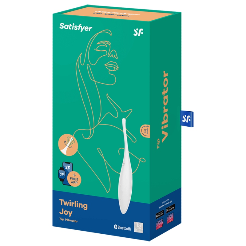 SATISFYER - VIBRATORE TWIRLING JOY CLIT TIP BIANCO - SATISFYER CONNECT | Lingerie Harness Boutique