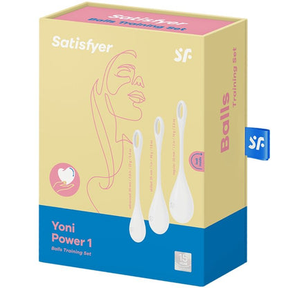 SATISFYER - SET DA ALLENAMENTO YONI POWER 1 BIANCO - SATISFYER BALLS | Lingerie Harness Boutique