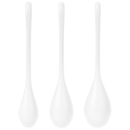 SATISFYER - SET DA ALLENAMENTO YONI POWER 1 BIANCO - SATISFYER BALLS | Lingerie Harness Boutique