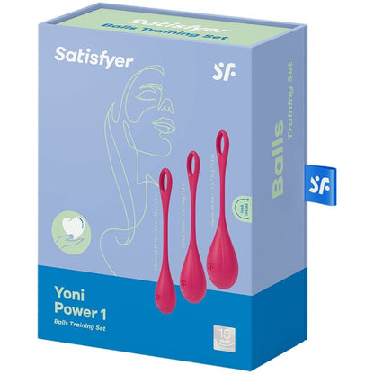 SATISFYER - SET DA ALLENAMENTO YONI POWER 1 ROSSO - SATISFYER BALLS | Lingerie Harness Boutique