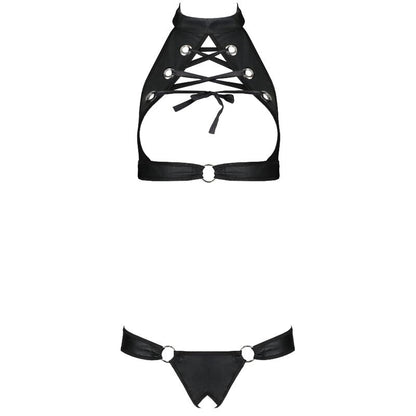 PASSION - SET IN PELLE ECOLOGICA MALWIA L/XL - PASSION WOMAN SETS | Lingerie Harness Boutique