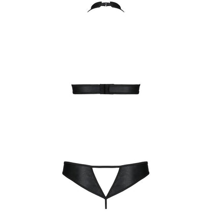 PASSION - SET IN PELLE ECOLOGICA MALWIA L/XL - PASSION WOMAN SETS | Lingerie Harness Boutique