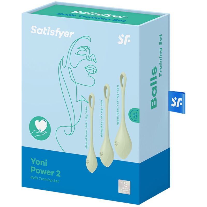 SATISFYER - SET DA ALLENAMENTO YONI POWER 2 VERDE - SATISFYER BALLS | Lingerie Harness Boutique