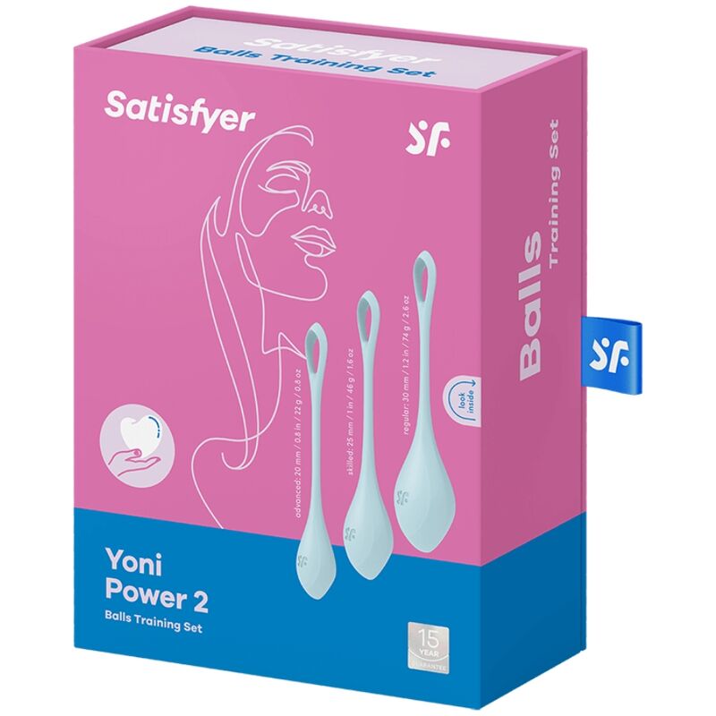 SATISFYER - SET DA ALLENAMENTO YONI POWER 2 BLU - SATISFYER BALLS | Lingerie Harness Boutique