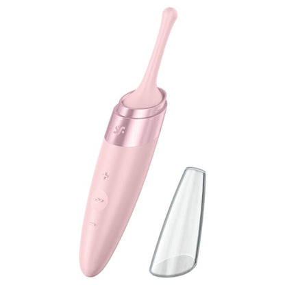 SATISFYER - VIBRATORE TWIRLING DELIGHT CLIT TIP ROSA - SATISFYER VIBRATOR | Lingerie Harness Boutique