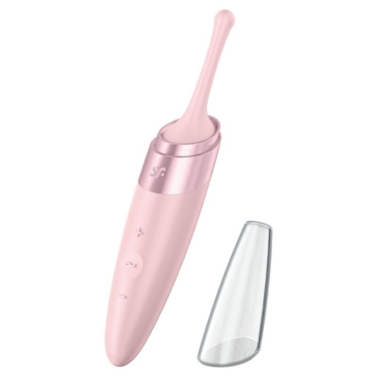 SATISFYER - VIBRATORE TWIRLING DELIGHT CLIT TIP ROSA - SATISFYER VIBRATOR | Lingerie Harness Boutique