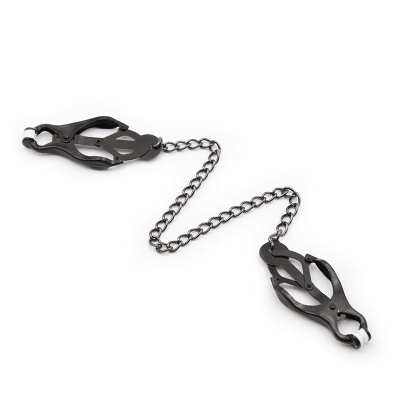 OHMAMA FETISH - Pinze per capezzoli giapponesi con catena nera - OHMAMA FETISH | Lingerie Harness Boutique