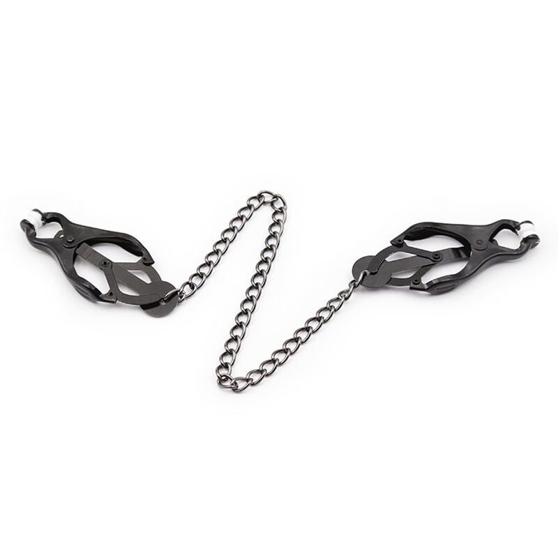 OHMAMA FETISH - Pinze per capezzoli giapponesi con catena nera - OHMAMA FETISH | Lingerie Harness Boutique