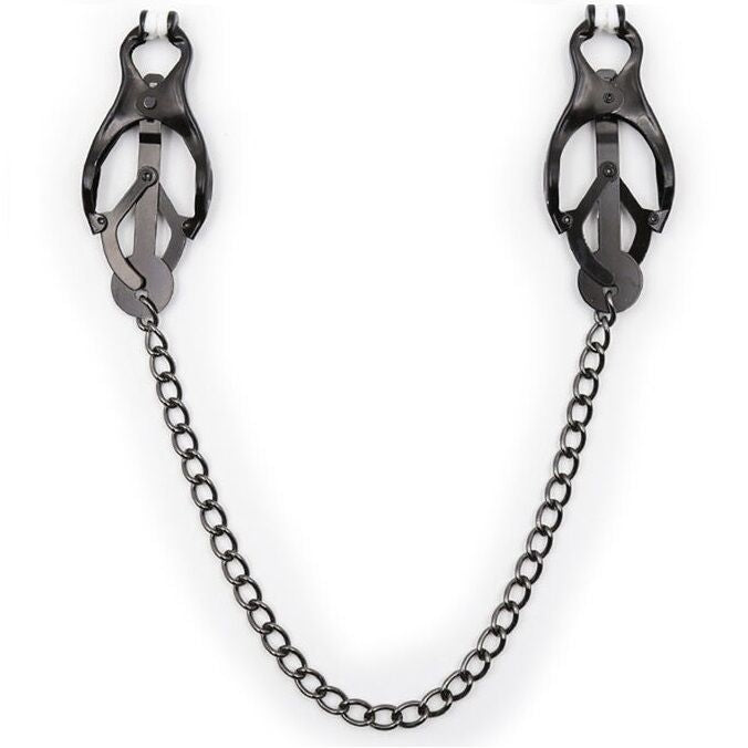 OHMAMA FETISH - Pinze per capezzoli giapponesi con catena nera - OHMAMA FETISH | Lingerie Harness Boutique