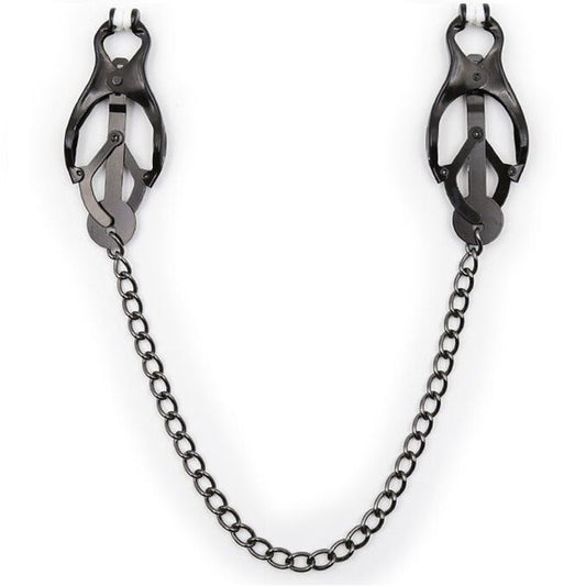 OHMAMA FETISH - Pinze per capezzoli giapponesi con catena nera - OHMAMA FETISH | Lingerie Harness Boutique