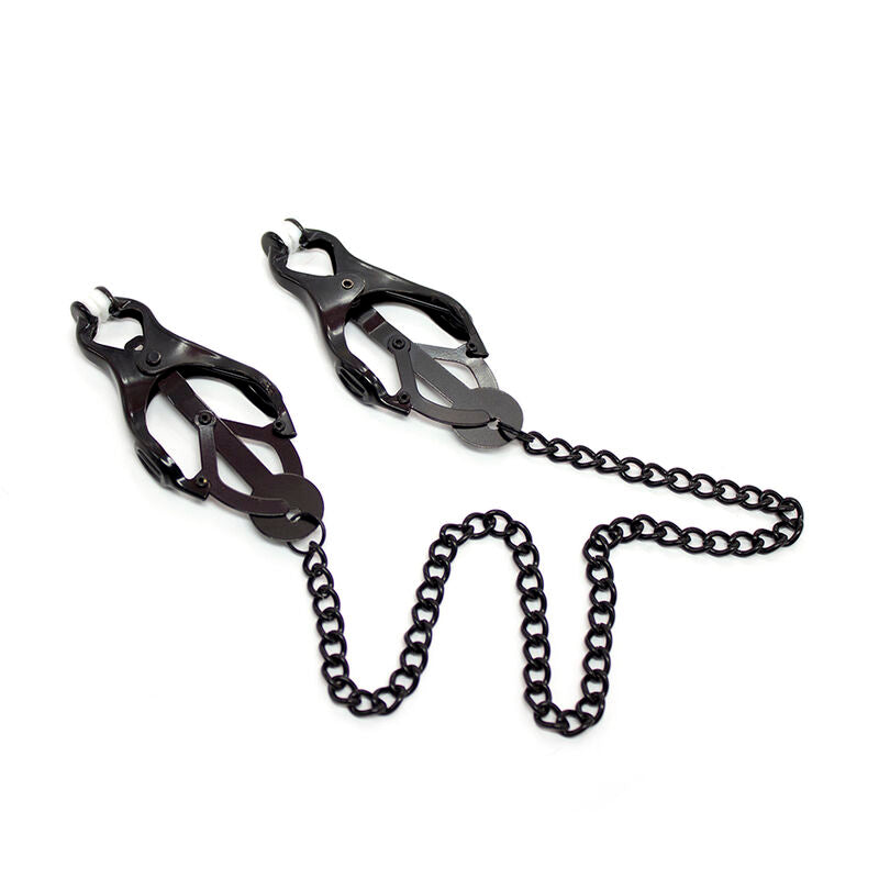 OHMAMA FETISH - Pinze per capezzoli giapponesi con catena nera - OHMAMA FETISH | Lingerie Harness Boutique