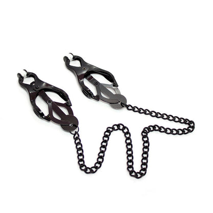 OHMAMA FETISH - Pinze per capezzoli giapponesi con catena nera - OHMAMA FETISH | Lingerie Harness Boutique