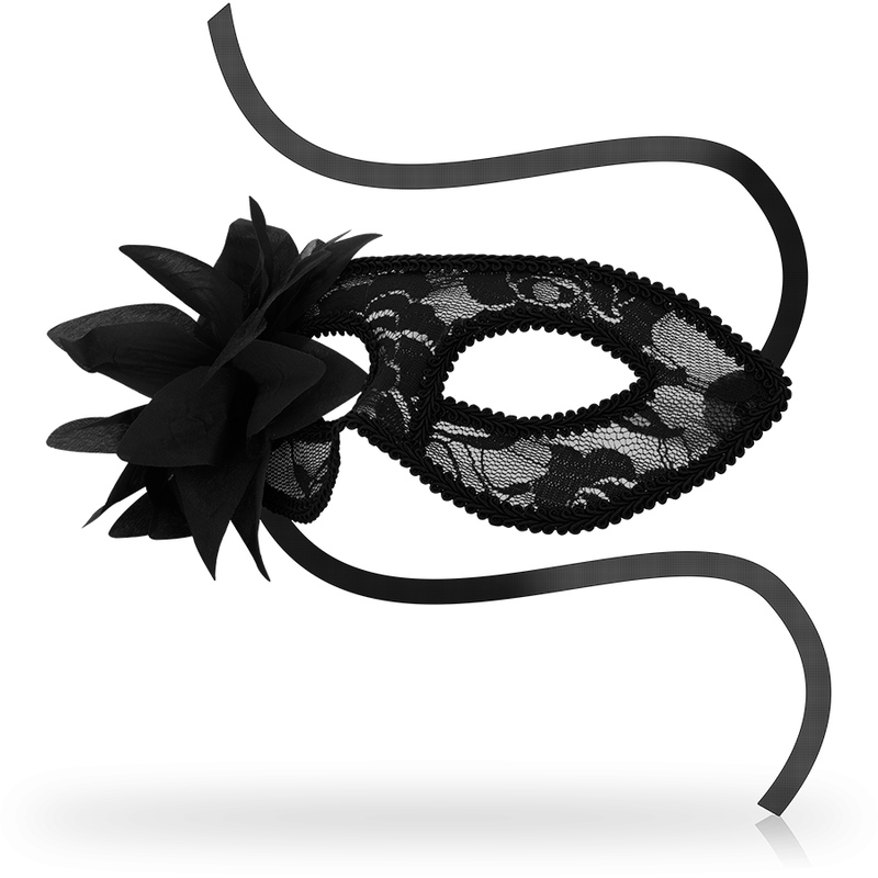 OHMAMA - MASCHERE MASCHERE IN PIZZO NERO E FIORI - OHMAMA MASKS | Lingerie Harness Boutique
