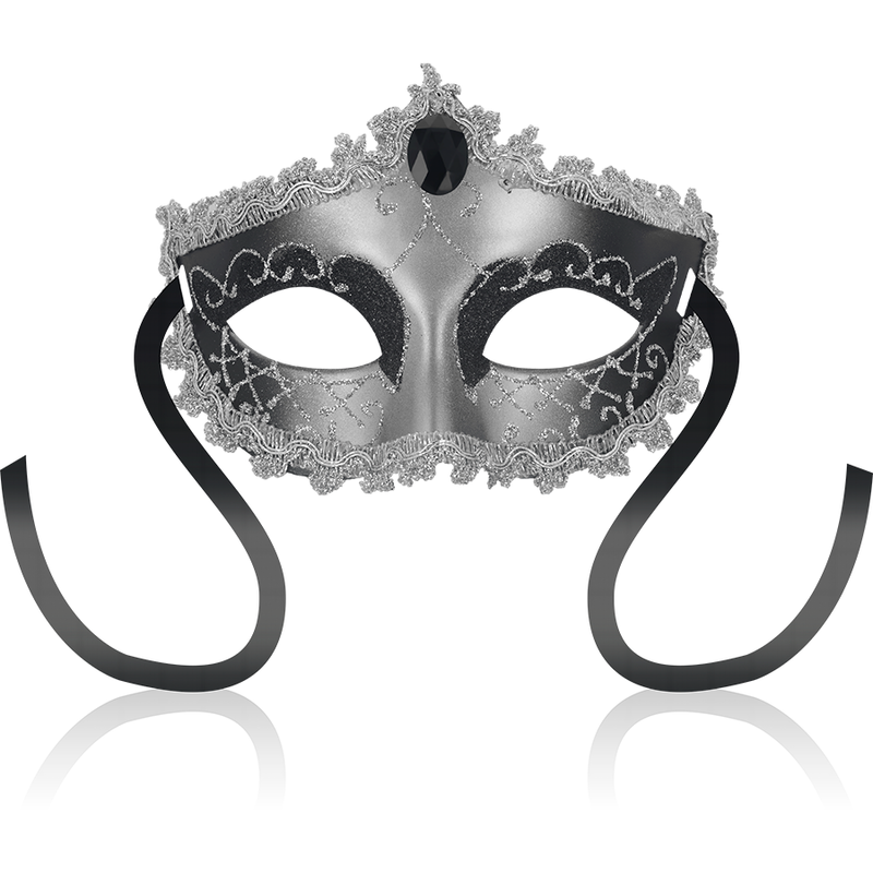 OHMAMA - MASCHERE MASCHERA NERA DIAMOND GRIGIA - OHMAMA MASKS | Lingerie Harness Boutique