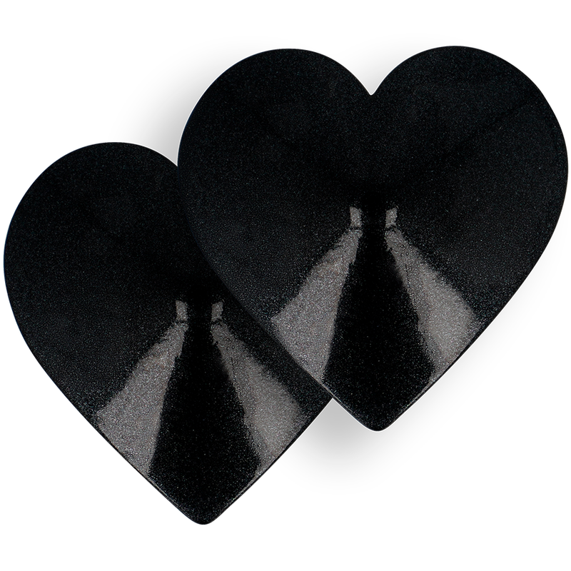 COQUETTE CHIC DESIRE - COPRI CAPEZZOLI BLACK HEARTS - COQUETTE ACCESSORIES | Lingerie Harness Boutique