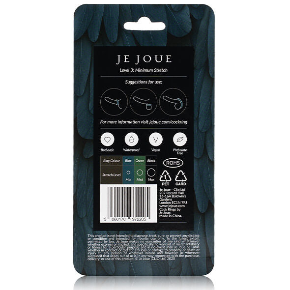 JE JOUE - ANELLO IN SILICONE BLU STRANGOLAMENTO MINIMO - JE JOUE | Lingerie Harness Boutique