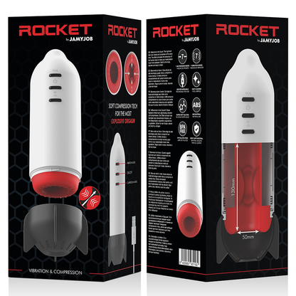 JAMYJOB - ROCKET MASTURBATOR TECNOLOGIA DI COMPRESSIONE MORBIDA E VIBRAZIONE - JAMYJOB | Lingerie Harness Boutique