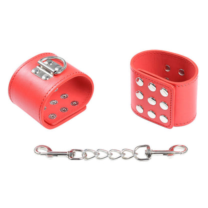 OHMAMA FETISH - RED SNAP LOCK HANDCUFFS