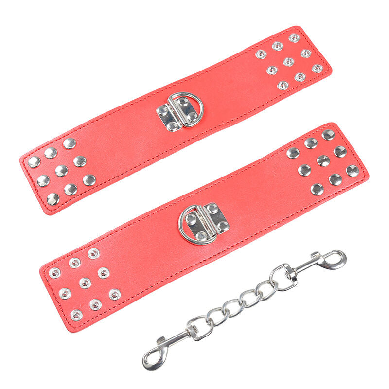 OHMAMA FETISH - MANETTE ROSSE CON CHIUSURA A SCATTO - OHMAMA FETISH | Lingerie Harness Boutique