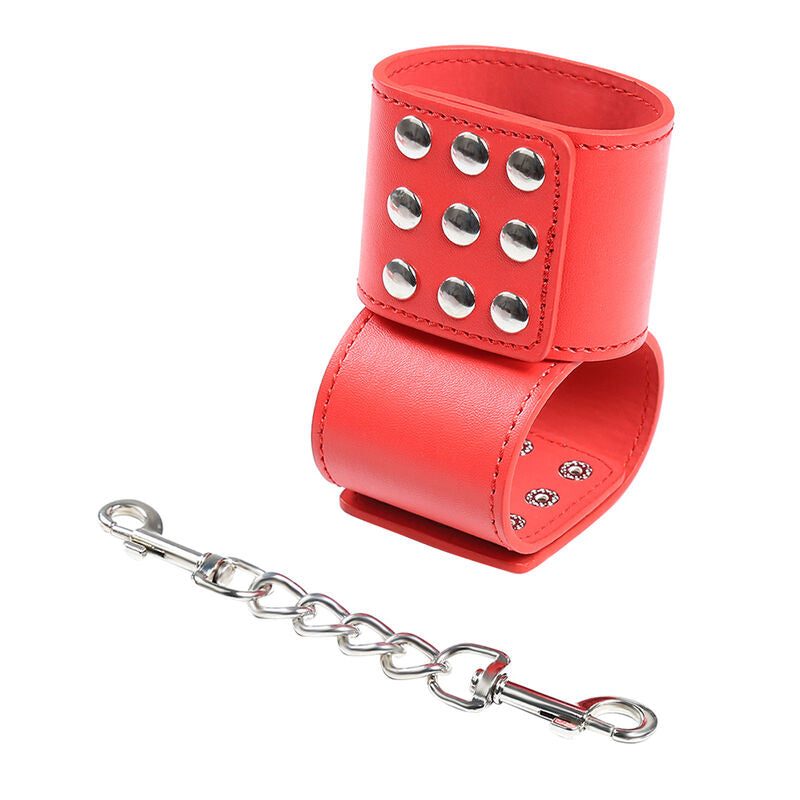 OHMAMA FETISH - RED SNAP LOCK HANDCUFFS