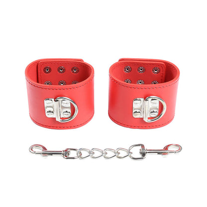 OHMAMA FETISH - RED SNAP LOCK HANDCUFFS