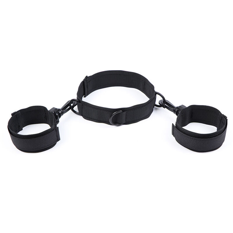 OHMAMA FETISH - NYLON HANDCUFFS AND COLLAR