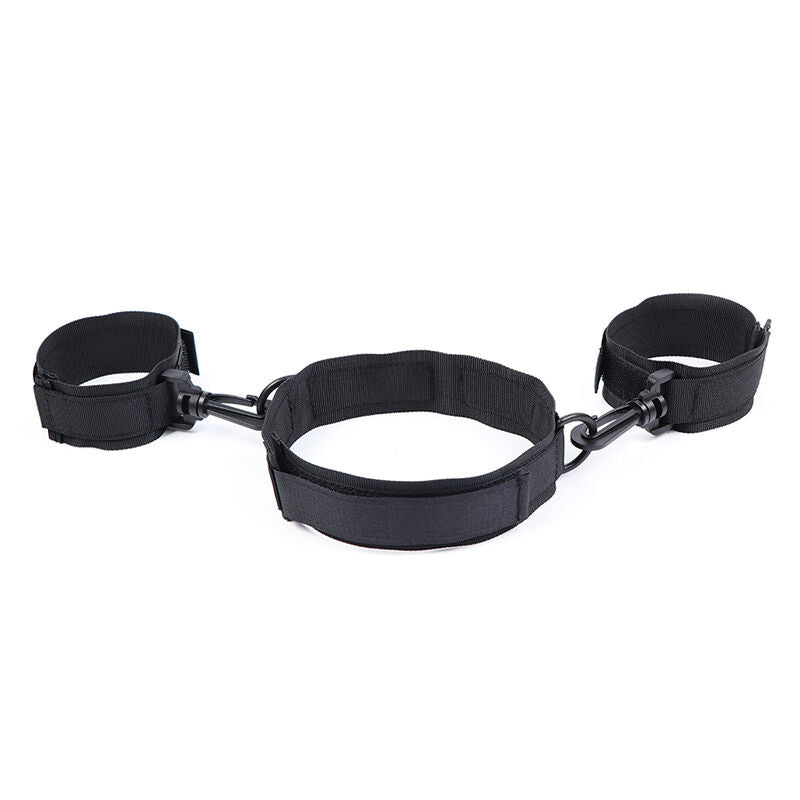 OHMAMA FETISH - NYLON HANDCUFFS AND COLLAR