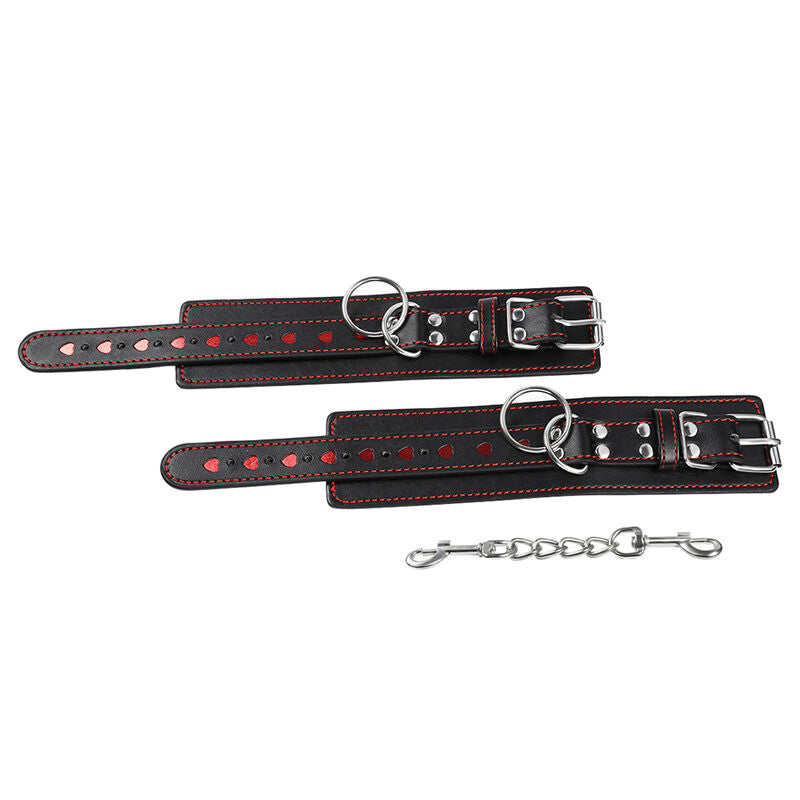 OHMAMA FETISH - MANETTE CON CUORE INTARSIATO - OHMAMA FETISH | Lingerie Harness Boutique