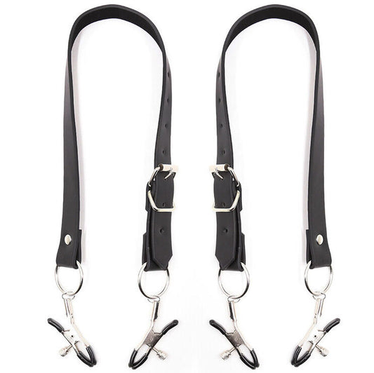 OHMAMA FETISH - PINZE PER CLITORIDE CON CINGHIE PER GAMBE - OHMAMA FETISH | Lingerie Harness Boutique