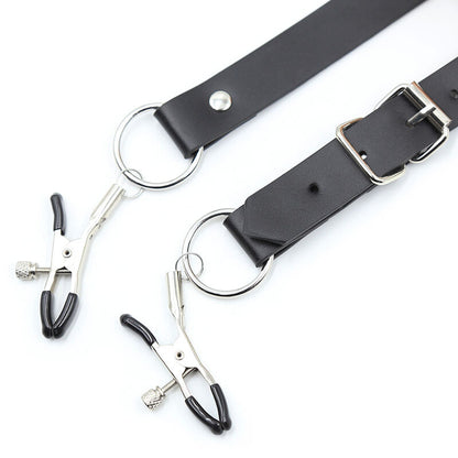 OHMAMA FETISH - PINZE PER CLITORIDE CON CINGHIE PER GAMBE - OHMAMA FETISH | Lingerie Harness Boutique